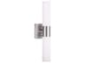 Aero 2-Light Brushed Nickel Glass Wall Sconce