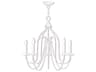 Alessia 5-Light Antique White Crystal Candelabra Chandelier