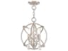Aria 3-Light Brushed Nickel Crystal Candelabra Globe Chandelier