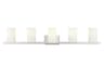 Astoria 5-Light Brushed Nickel Glass Vanity Light