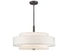 Meridian 5-Light English Bronze Cylinder Drum Pendant