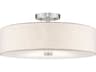 Meridian 4-Light Brushed Nickel Drum Round Semi Flush Mount