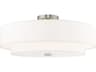 Meridian Brushed Nickel Drum Round Semi Flush Mount