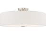 Meridian Brushed Nickel Drum Round Semi Flush Mount