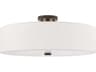 Meridian English Bronze Drum Round Semi Flush Mount
