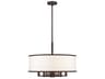 Park Ridge 6 + 1 Bronze Drum Round Chandelier