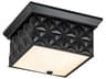 Alpha 4-Light Matte Black Glass Geometric Flush Mount