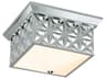 Alpha 4-Light Polished Chrome Glass Geometric Flush Mount