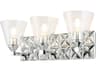 Alpha 3-Light Polished Chrome Glass Vanity Light