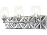 Epsilon 3-Light Polished Chrome Glass Vanity Light