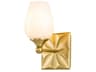 Epsilon 1-Light Aged Brass Glass Wall Sconce