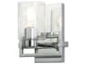 Estes 1-Light Polished Chrome Glass Wall Sconce