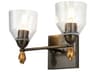 Felice 2-Light Dark Bronze Glass Vanity Light
