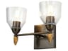 Felice 2-Light Dark Bronze Glass Vanity Light