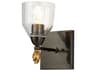 Felice 1-Light Dark Bronze Glass Wall Sconce
