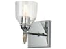 Felice 1-Light Polished Chrome Glass Wall Sconce