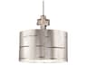 Fragment 1-Light Silver Leaf Glaze Drum Pendant
