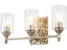 Mosaic 3-Light Silver Glass Vanity Light