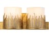 Sawgrass 2-Light Gold Glass Vanity Light