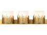 Sawgrass 3-Light Gold Glass Vanity Light