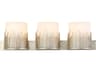 Sawgrass 3-Light Silver Leaf Glass Vanity Light