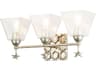 Star 3-Light Silver Leaf Glass Vanity Light