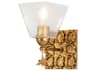 Star 1-Light Gold Leaf Glass Wall Sconce