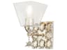 Star 1-Light Silver Leaf Glass Wall Sconce