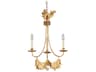 Sweet Olive 3-Light Distressed Gold Crystal Traditional Candelabra Chandelier