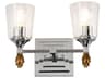 Vetiver 2-Light Polished Chrome Glass Vanity Light