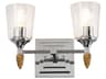 Vetiver 2-Light Polished Chrome Glass Vanity Light