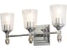 Vetiver 3-Light Polished Chrome Glass Vanity Light