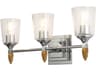 Vetiver 3-Light Polished Chrome Glass Vanity Light