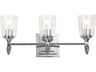 Vetiver 3-Light Polished Chrome Glass Vanity Light