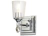 Vetiver 1-Light Polished Chrome Glass Wall Sconce