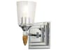 Vetiver 1-Light Polished Chrome Glass Wall Sconce