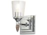 Vetiver 1-Light Polished Chrome Glass Wall Sconce
