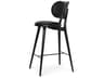 Leather Black Stain Bar Stool