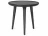 Round Wood Black Stain Coffee Table