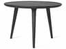 Round Wood Black Stain Coffee Table