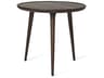 Round Wood Sirka Grey End Table