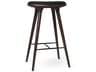 Space Leather Dark Stain Beech Bar Stool