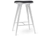 Space Leather Aluminum Bar Stool