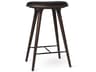 Space Leather Dark Stain Beech Counter Stool