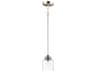 Acadia 1-Light Satin Nickel Glass Bell Mini Pendant