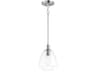 Babylon 1-Light Satin Nickel Glass Bell Mini Pendant