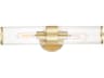 Crosby 2-Light Satin Brass Glass Wall Sconce