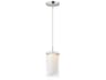 Duo 1-Light Satin Nickel Glass LED Cylinder Mini Pendant
