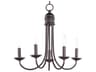 Logan 5-Light Bronze Candelabra Chandelier