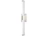 Optic 1-Light Satin Nickel White Glass LED Vanity Light